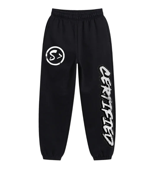 SNECERTIFIED Black GraffitiSweats